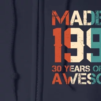 Retro Made In 1983 40 Years Of Being Awesome Birthday Full Zip Hoodie