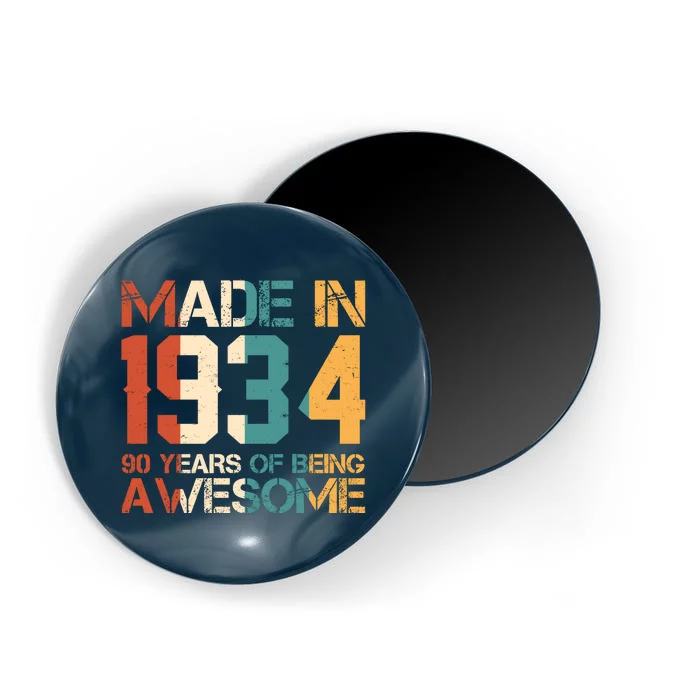 Retro Made In 1934 90 Years Of Being Awesome Birthday Magnet