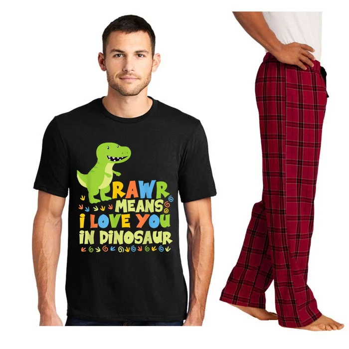 Rawr Means I Love You In Dinosaur Great Gift Pajama Set