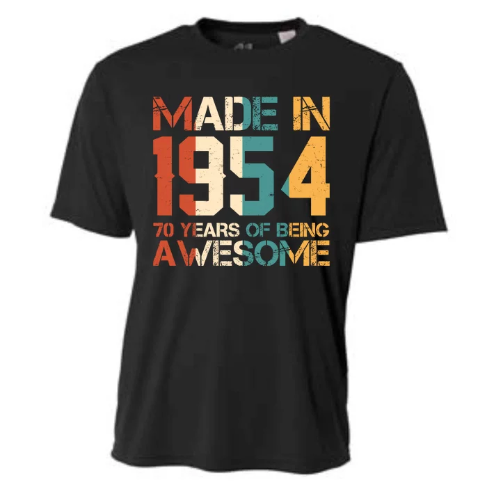 Retro Made In 1954 70 Years Of Being Awesome Birthday Cooling Performance Crew T-Shirt