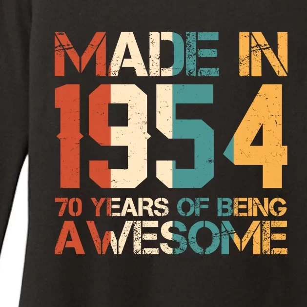 Retro Made In 1954 70 Years Of Being Awesome Birthday Womens CVC Long Sleeve Shirt