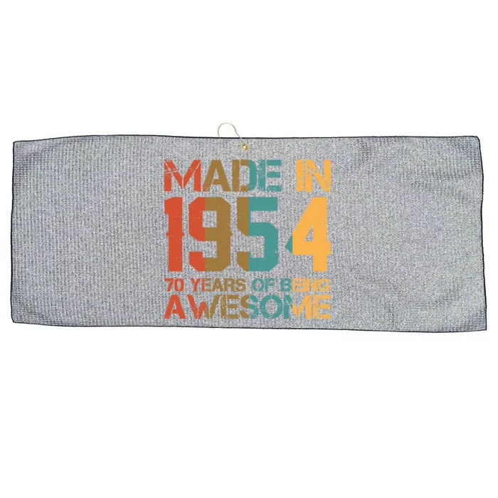 Retro Made In 1954 70 Years Of Being Awesome Birthday Large Microfiber Waffle Golf Towel