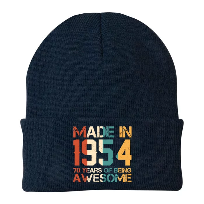 Retro Made In 1954 70 Years Of Being Awesome Birthday Knit Cap Winter Beanie