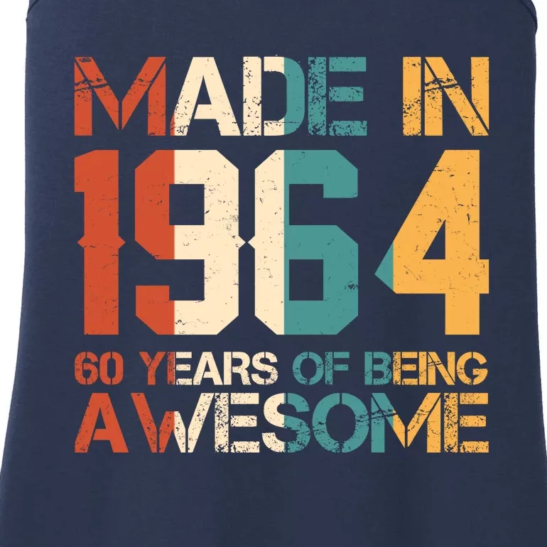 Retro Made In 1964 60 Years Of Being Awesome Birthday Ladies Essential Tank