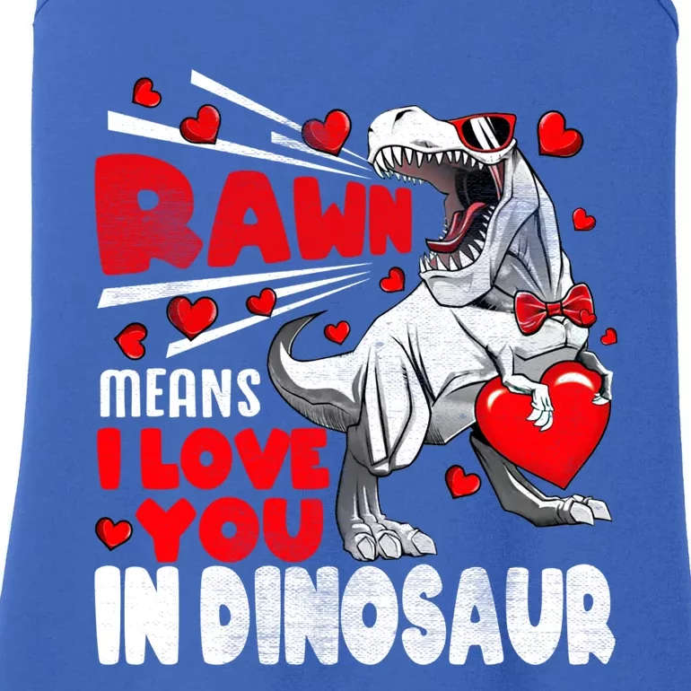 Rawr Means I Love You In Dinosaur Heart Tmeaningful Giftrex Valentines Day Gift Ladies Essential Tank