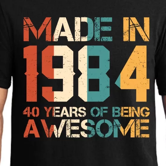 Retro Made In 1984 40 Years Of Being Awesome Birthday Pajama Set