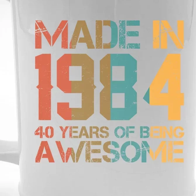 Retro Made In 1984 40 Years Of Being Awesome Birthday Front & Back Beer Stein