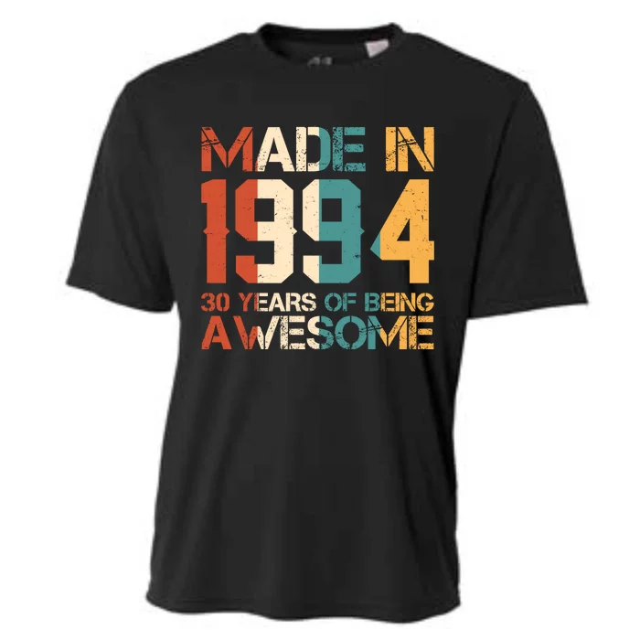 Retro Made In 1994 30 Years Of Being Awesome Birthday Cooling Performance Crew T-Shirt