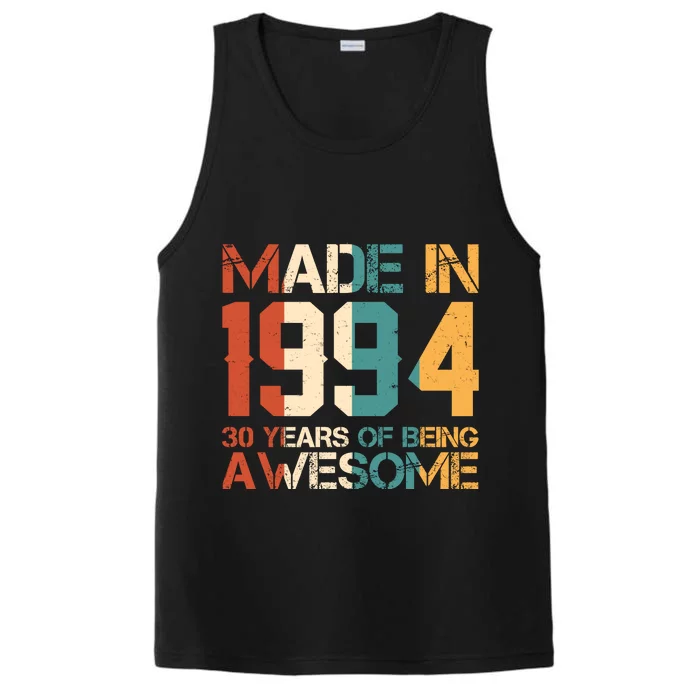 Retro Made In 1994 30 Years Of Being Awesome Birthday Performance Tank