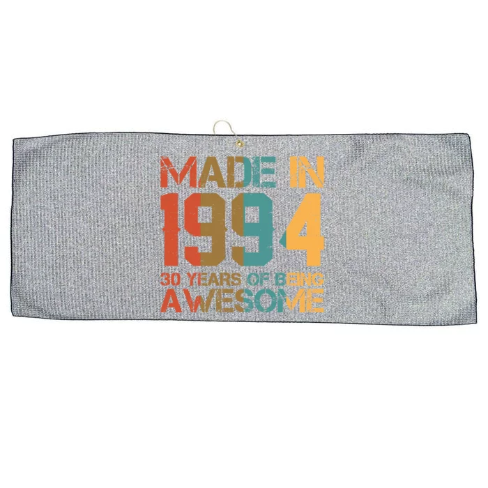 Retro Made In 1994 30 Years Of Being Awesome Birthday Large Microfiber Waffle Golf Towel