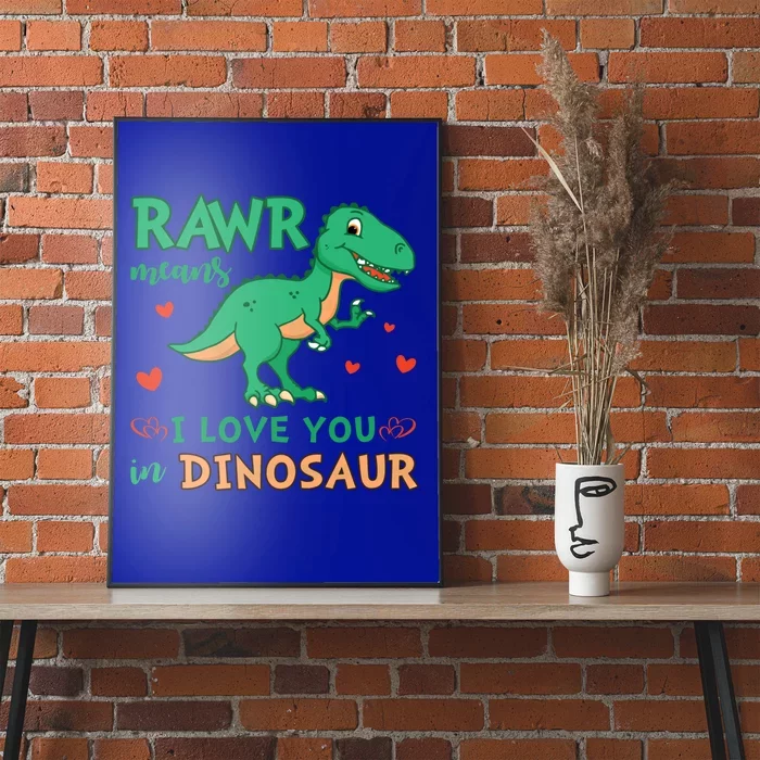 Rawr Means I Love You In Dinosaur Reptiles Png Meaningful Gift Poster