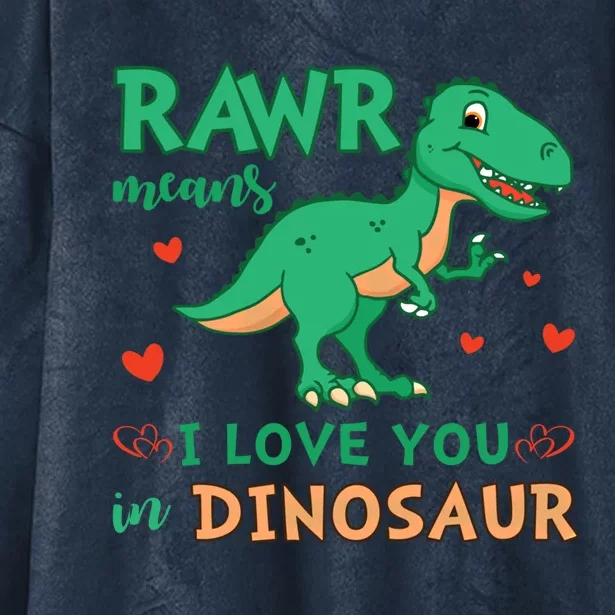 Rawr Means I Love You In Dinosaur Reptiles Png Meaningful Gift Hooded Wearable Blanket