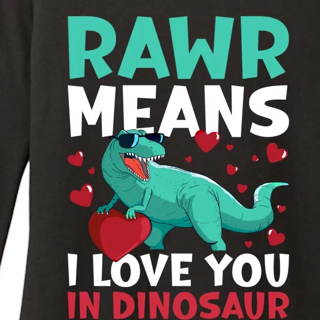 Rawr Means I Love You In Dinosaur Great Gift Womens CVC Long Sleeve Shirt