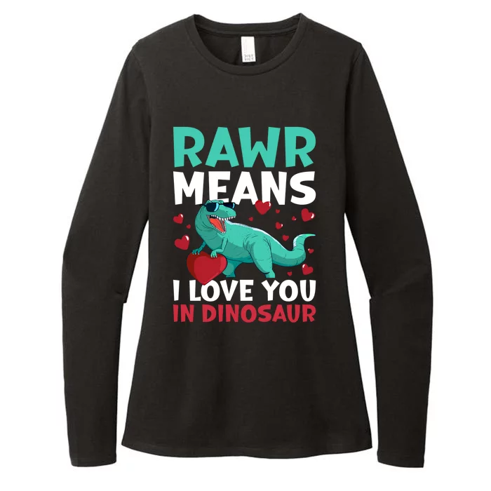 Rawr Means I Love You In Dinosaur Great Gift Womens CVC Long Sleeve Shirt