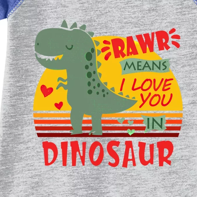 Rawr Means I Love You In Dinosaur T Rex Funny Valentines Cute Gift Infant Baby Jersey Bodysuit