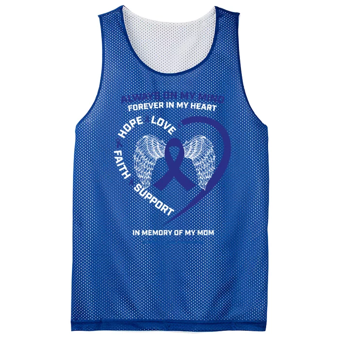 Remembrance Mother In Memory Of Mom Colon Cancer Awareness Gift Mesh Reversible Basketball Jersey Tank