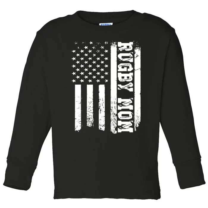 Rugby Mom I Rugby Player I Rugby Toddler Long Sleeve Shirt