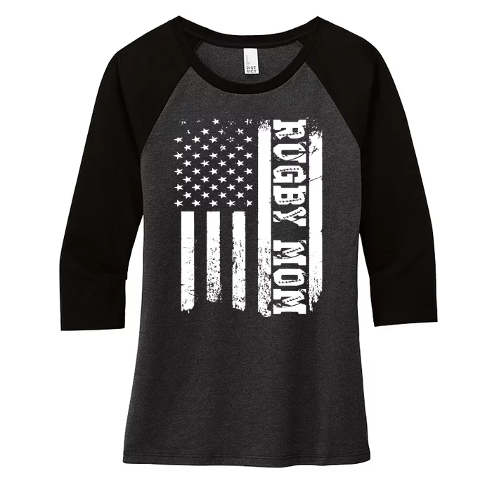 Rugby Mom I Rugby Player I Rugby Women's Tri-Blend 3/4-Sleeve Raglan Shirt