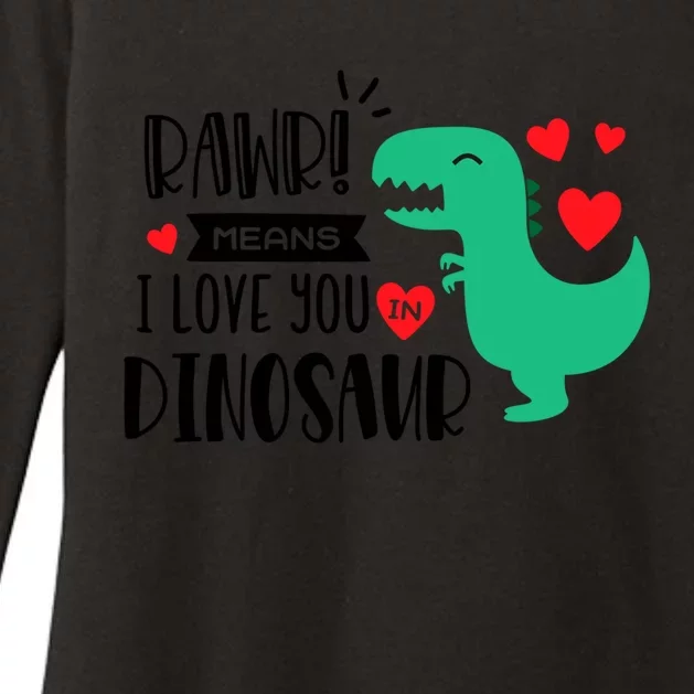 Rawr Means I Love You In Dinosaur Valentine’s Day Gift Womens CVC Long Sleeve Shirt