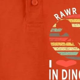 Rawr Means I Love You In Dinosaur Valentine's Day Funny Gift Dry Zone Grid Performance Polo