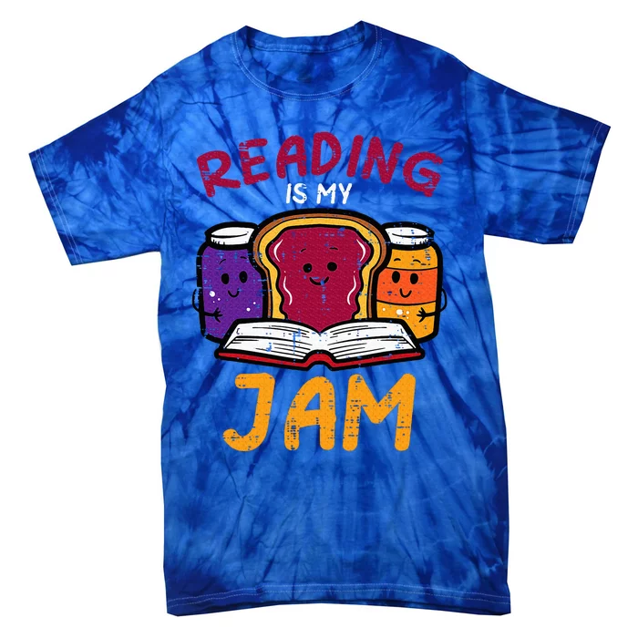 Reading My Jam Read Reading Book Librarian Tie-Dye T-Shirt