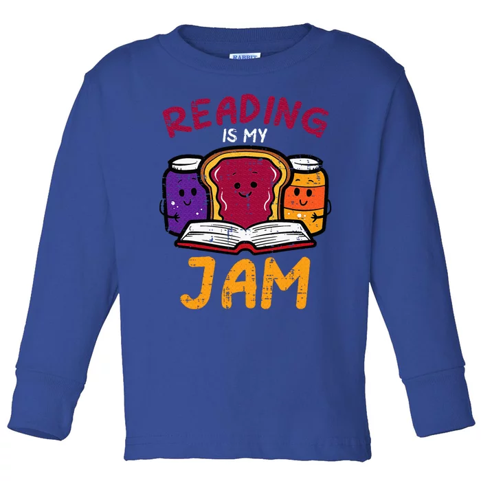 Reading My Jam Read Reading Book Librarian Toddler Long Sleeve Shirt