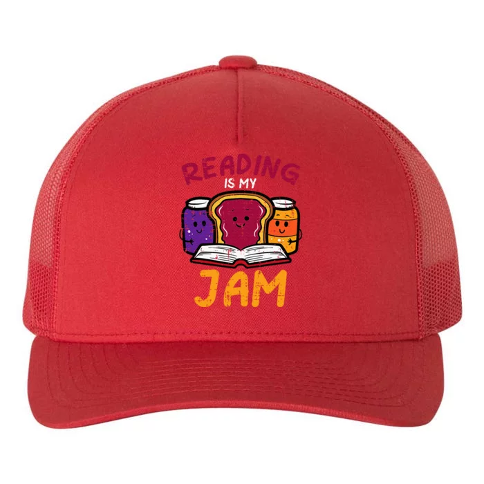 Reading My Jam Read Reading Book Librarian Yupoong Adult 5-Panel Trucker Hat