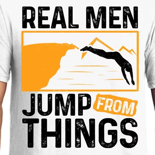 Real Men Jump From Things Tombstoning Cliff Diver Jumping Pajama Set