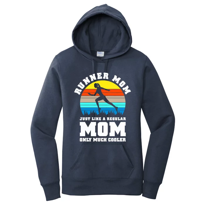 Runner Mom Just Like A Regular Mom Marathon Moms Mom Running Great Gift Women's Pullover Hoodie