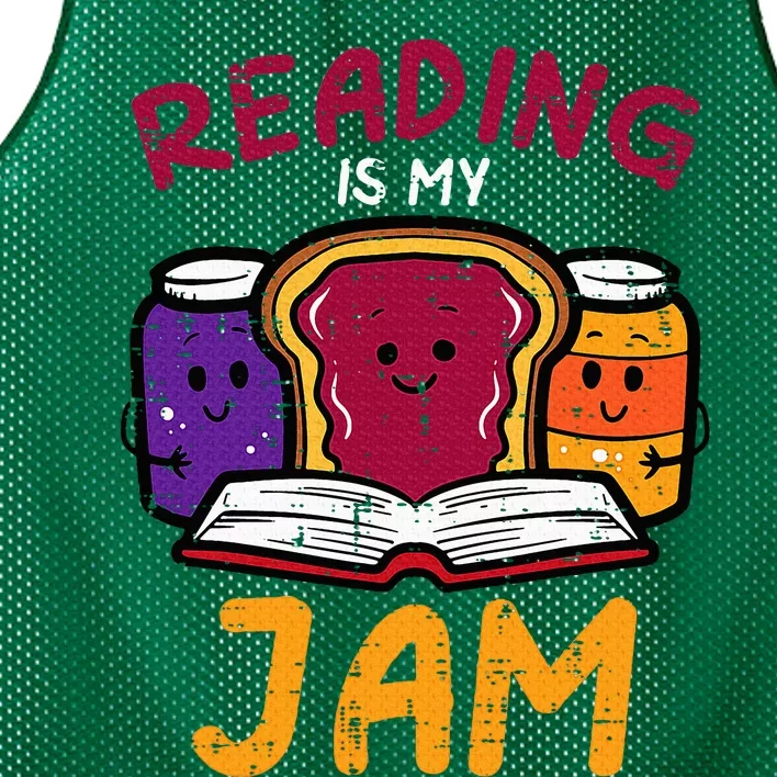 Reading My Jam Read Reading Book Librarian Mesh Reversible Basketball Jersey Tank