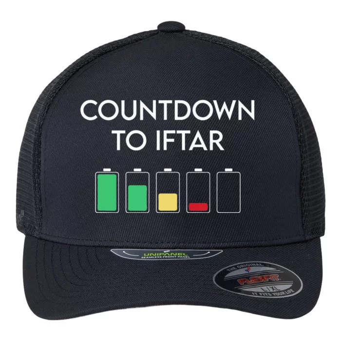 Ramadan Mubarak Kareem Count Down To Iftar Funny Say Flexfit Unipanel Trucker Cap