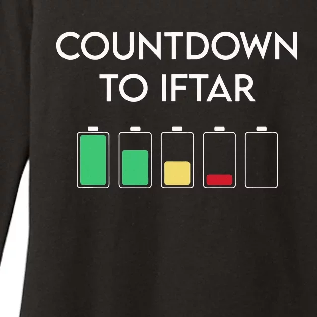 Ramadan Mubarak Kareem Count Down To Iftar Funny Say Womens CVC Long Sleeve Shirt