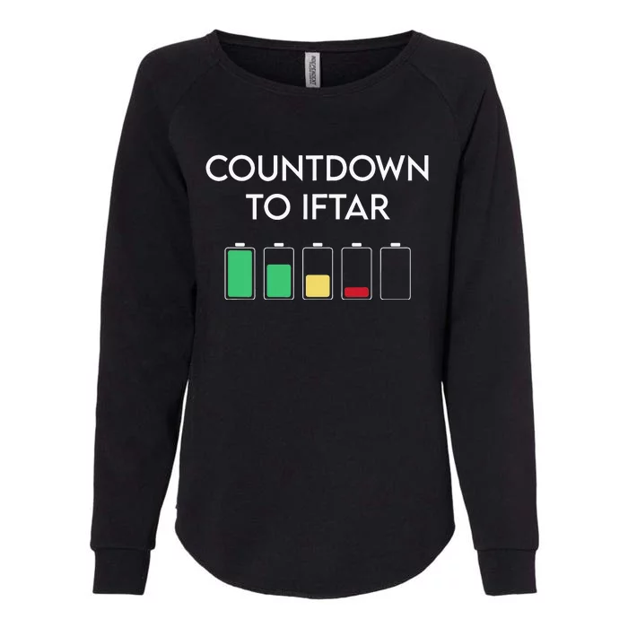 Ramadan Mubarak Kareem Count Down To Iftar Funny Say Womens California Wash Sweatshirt