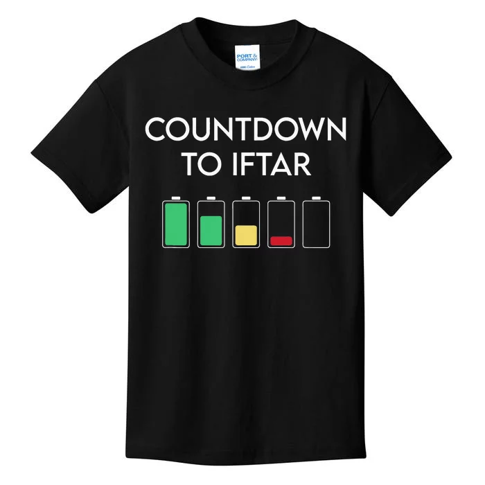 Ramadan Mubarak Kareem Count Down To Iftar Funny Say Kids T-Shirt