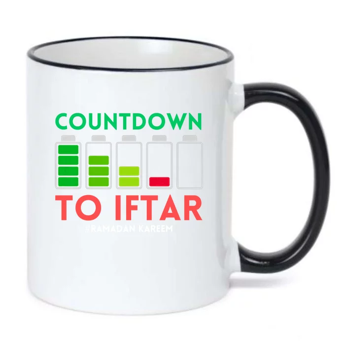 Ramadan Mubarak Kareem Count Down To Iftar Funny Say Funny Gift Black Color Changing Mug