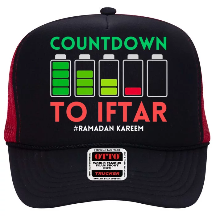 Ramadan Mubarak Kareem Count Down To Iftar Funny Say Funny Gift High Crown Mesh Trucker Hat