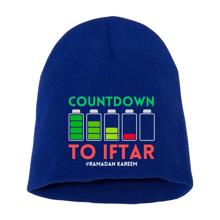 Ramadan Mubarak Kareem Count Down To Iftar Funny Say Funny Gift Short Acrylic Beanie