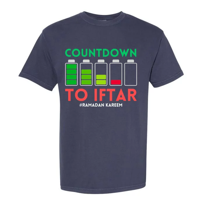 Ramadan Mubarak Kareem Count Down To Iftar Funny Say Funny Gift Garment-Dyed Heavyweight T-Shirt