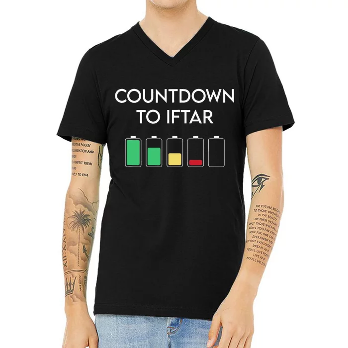 Ramadan Mubarak Kareem, Count Down To Iftar - Funny Say V-Neck T-Shirt