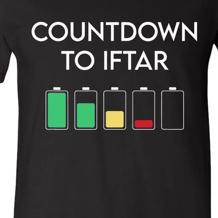 Ramadan Mubarak Kareem, Count Down To Iftar - Funny Say V-Neck T-Shirt