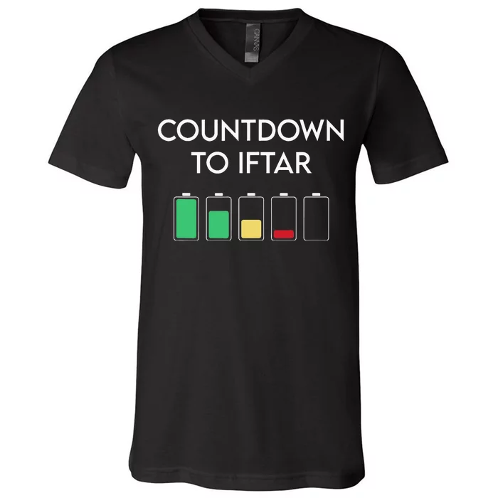 Ramadan Mubarak Kareem, Count Down To Iftar - Funny Say V-Neck T-Shirt