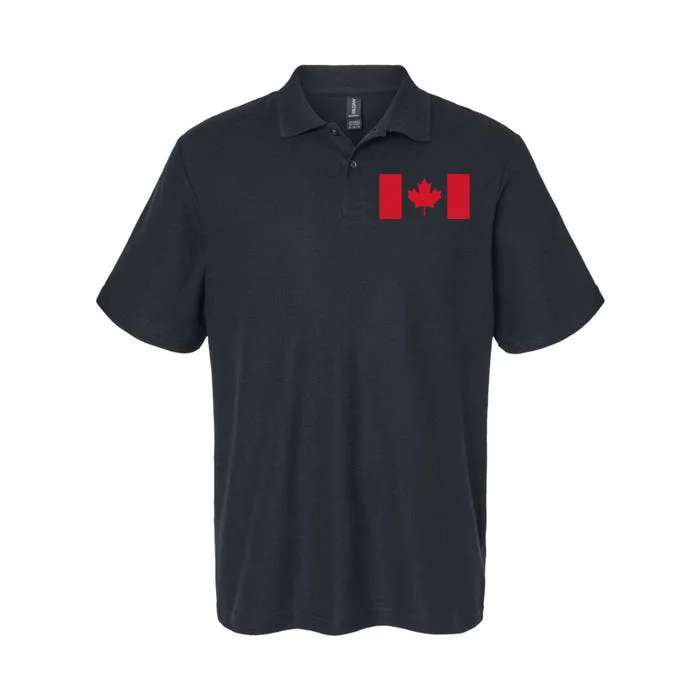 Red Maple Leaf Canada Day Softstyle Adult Sport Polo