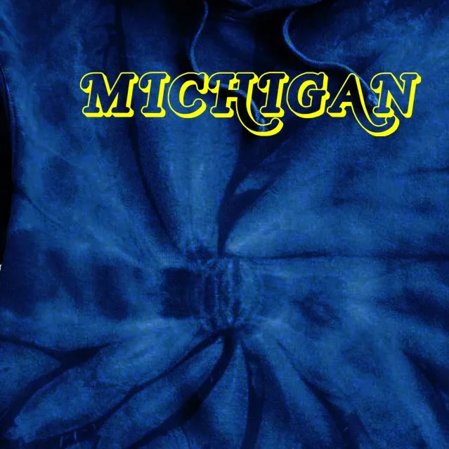 Retro Michigan Logo Tie Dye Hoodie