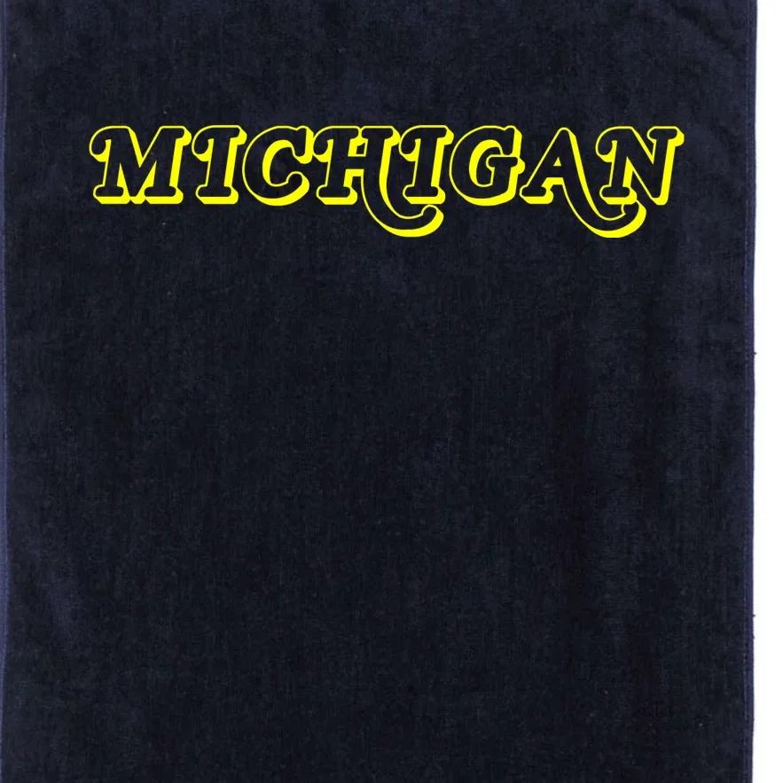 Retro Michigan Logo Platinum Collection Golf Towel