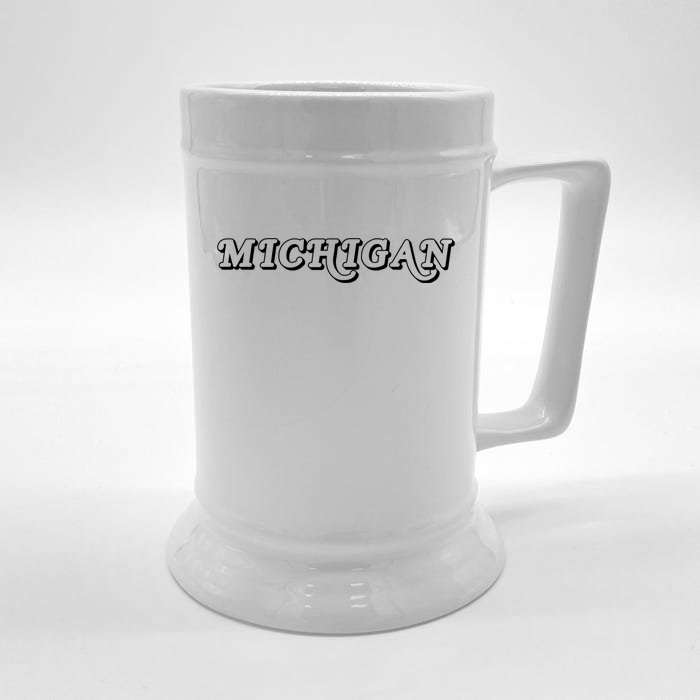 Retro Michigan Logo Front & Back Beer Stein