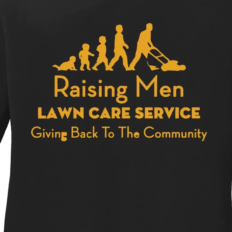 Raising Men Lawn Care Service Rmlcs Ladies Long Sleeve Shirt