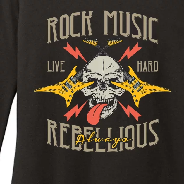 Rock Music Live Hard Always Womens CVC Long Sleeve Shirt