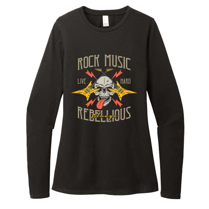 Rock Music Live Hard Always Womens CVC Long Sleeve Shirt