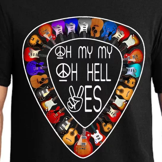 Retro Music Lover's Yes Hells My Petty Guitar Pajama Set