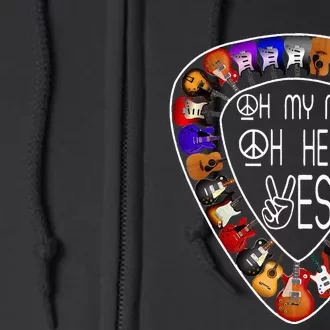 Retro Music Lover's Yes Hells My Petty Guitar Full Zip Hoodie